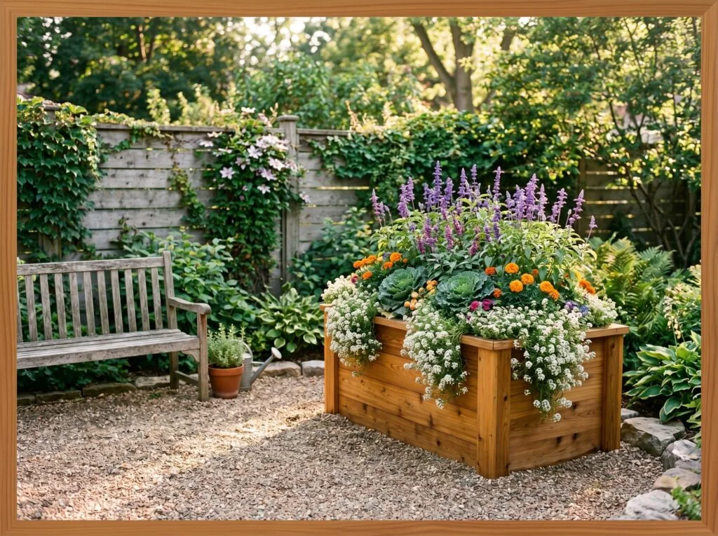 Raised Planter Box as a Garden Feature
