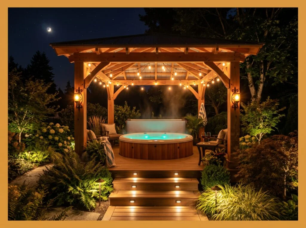 Gazebo with Integrated Lighting Plan