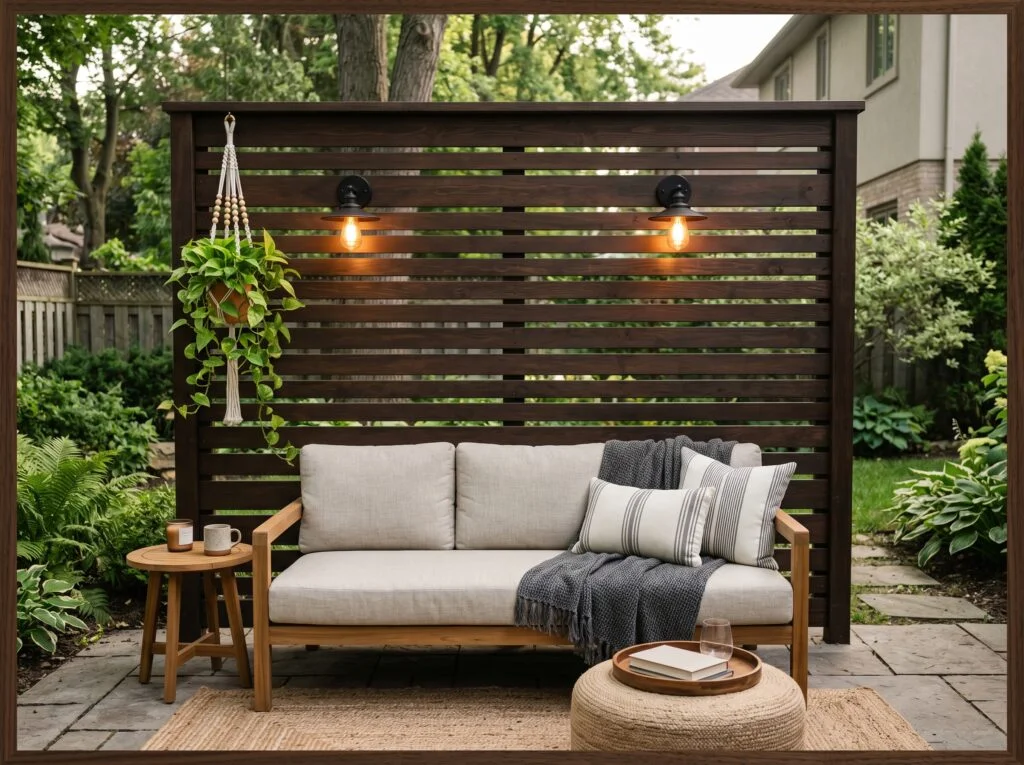Simple Wooden Privacy Screen