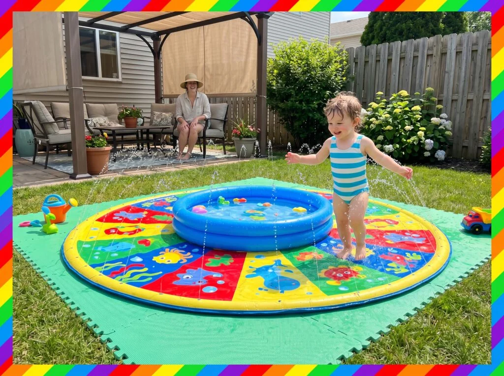 Kiddie Pool with Splash Pad Mat Combo