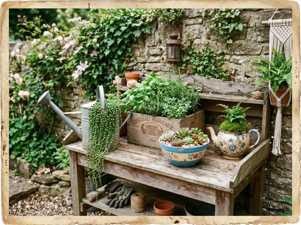 Upcycled Pots and Vintage Containers as Planters
