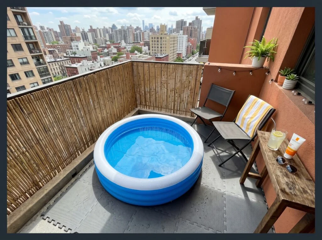 Inflatable Pool on a Balcony or Small Space