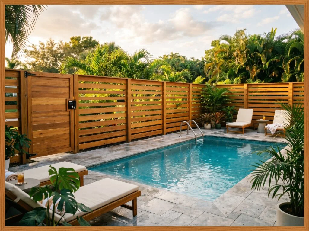 Horizontal Cedar Wood Fence