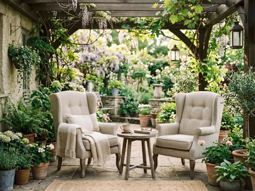High-Back Outdoor Wing Chairs for Covered Patios