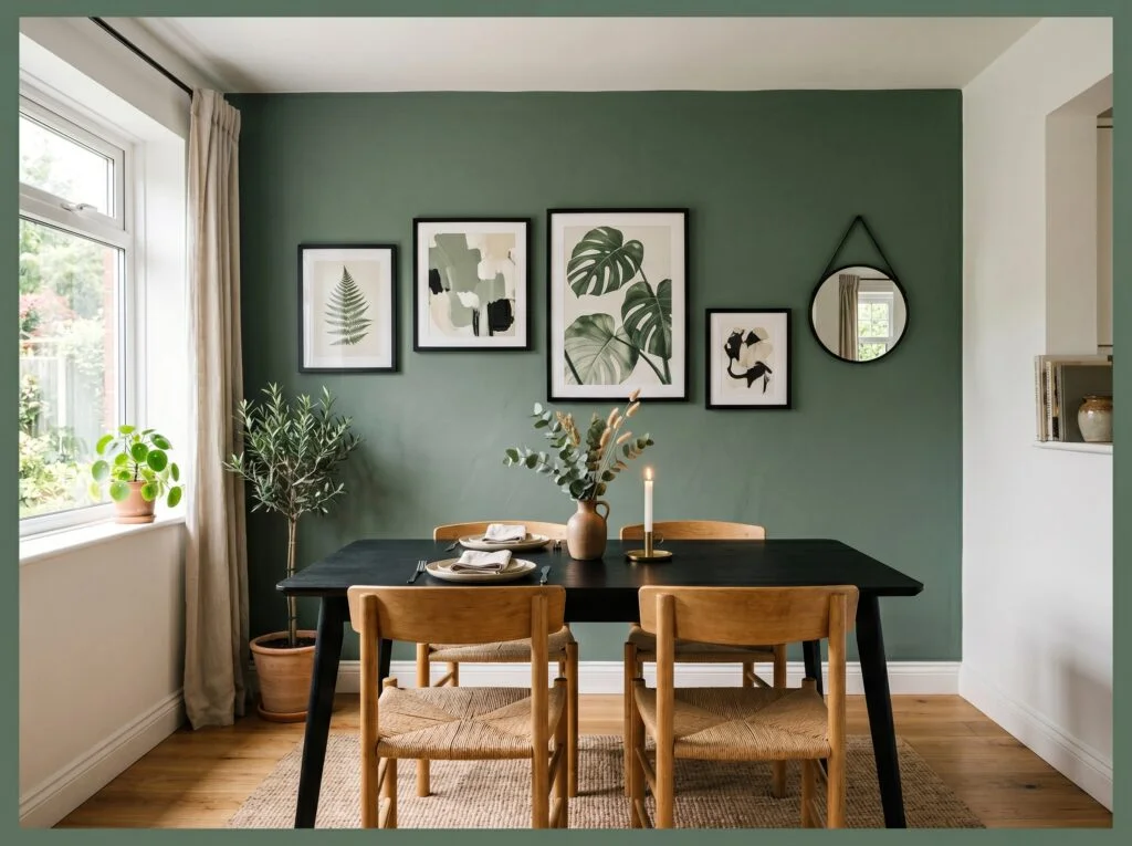 Dramatic Dark Green Ceiling