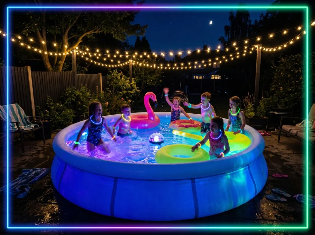 Glow-in-the-Dark Night Pool Experience