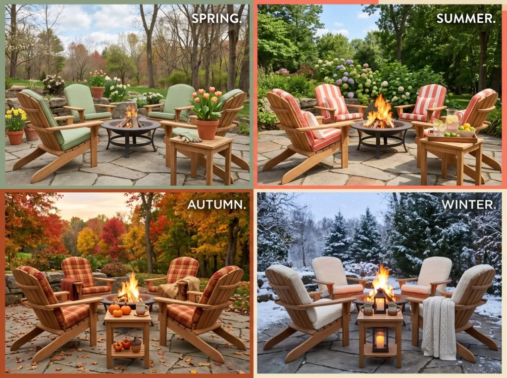 Seasonal Cushion Rotation for Fire Pit Chairs