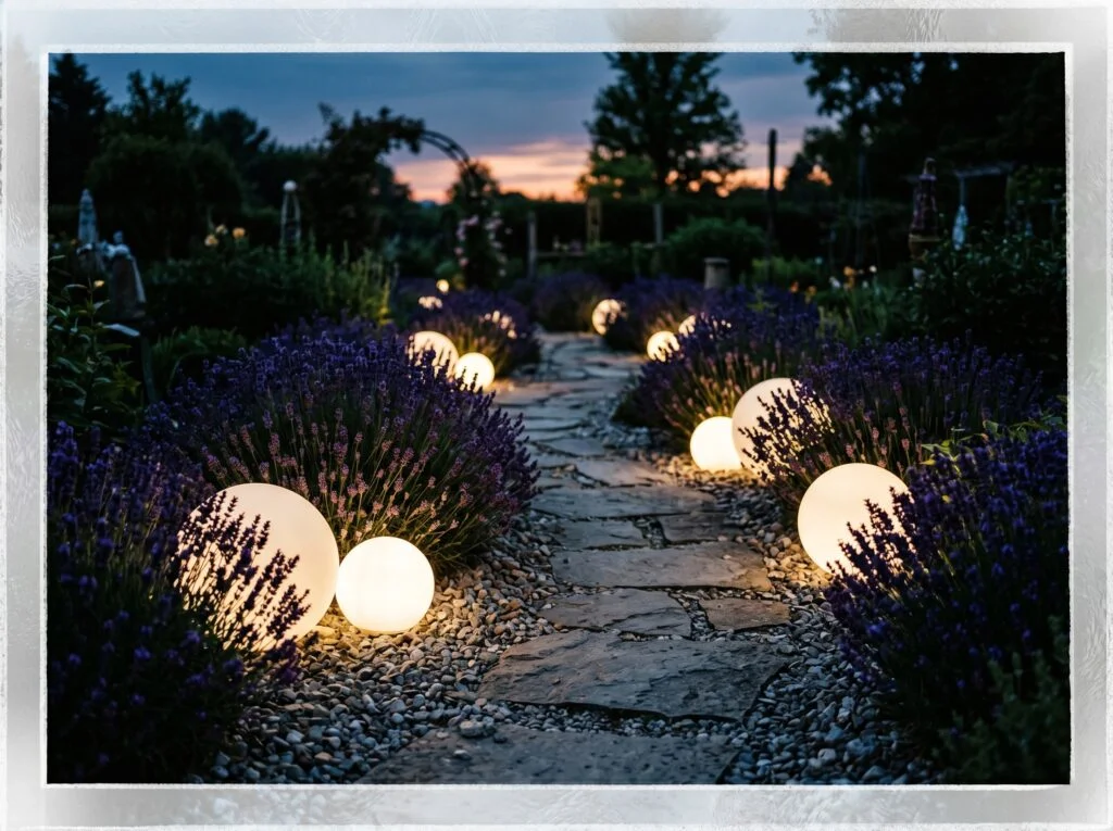 Solar-Powered Frosted Glass Orbs