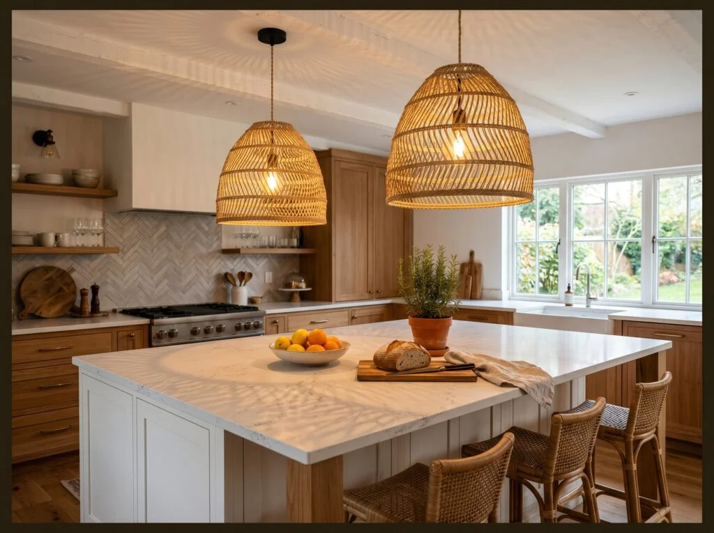 Woven Seagrass Pendant Lights