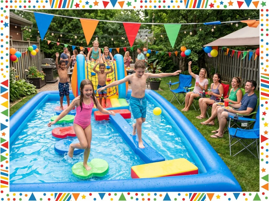Obstacle Course Inflatable Pool Combo