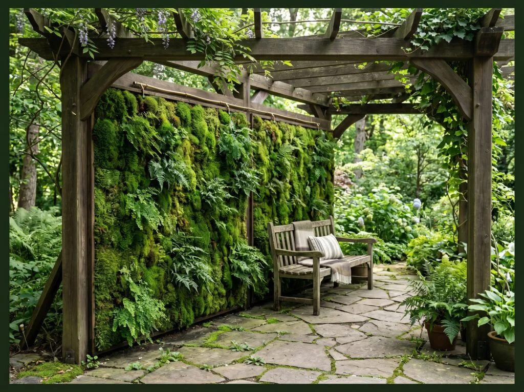 Moss and Fern Living Green Wall Panel