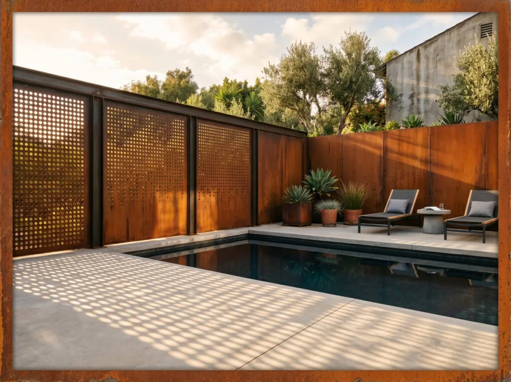 Perforated Metal Panel Fence