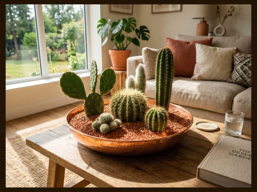 Copper Bowl Cactus Garden
