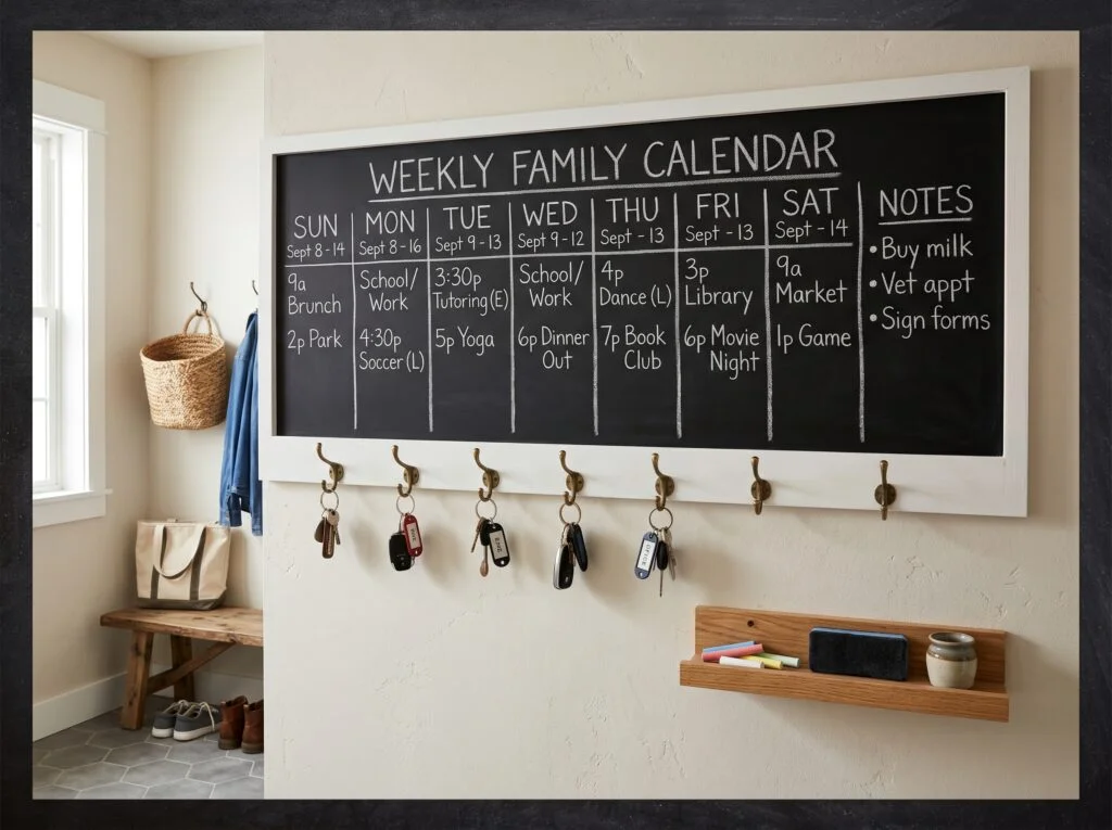 Chalkboard Command Center Wall