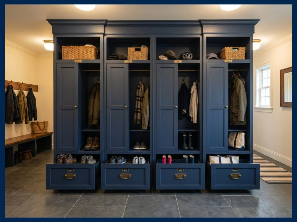 Floor-to-Ceiling Locker Columns