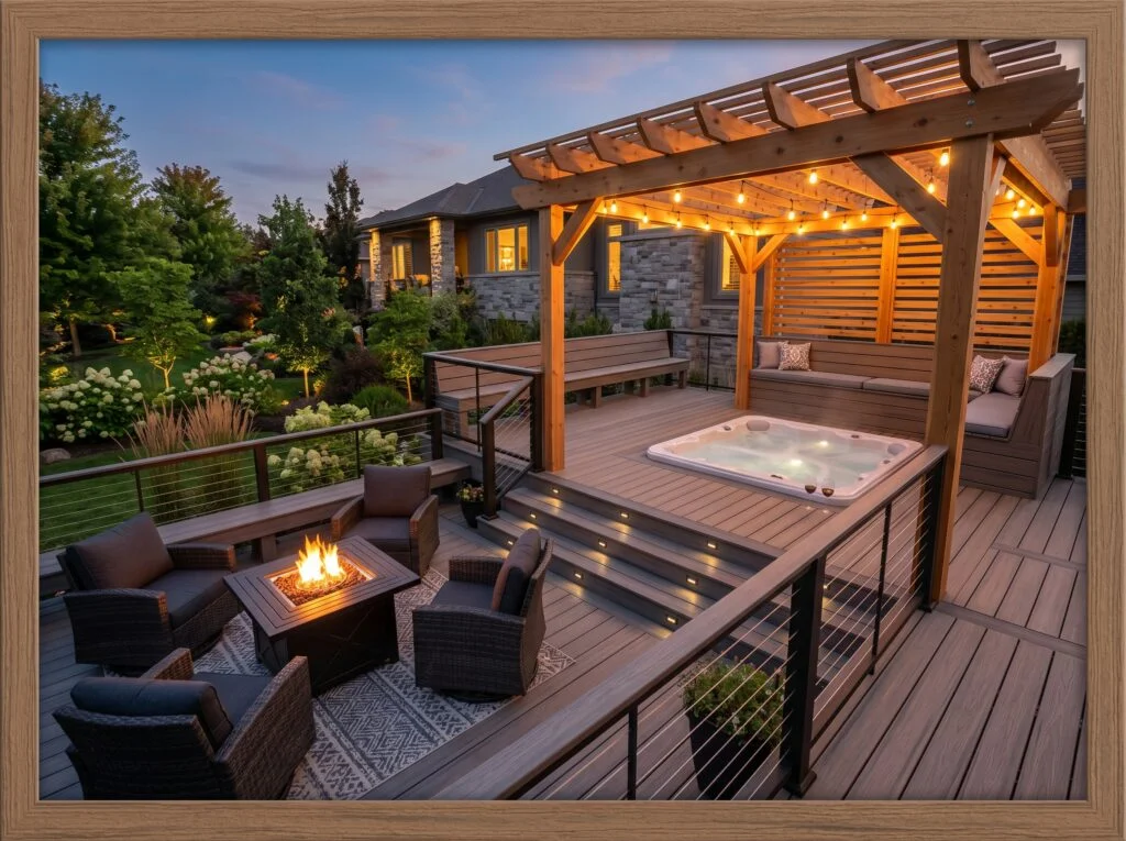 Integrated Deck-Level Gazebo