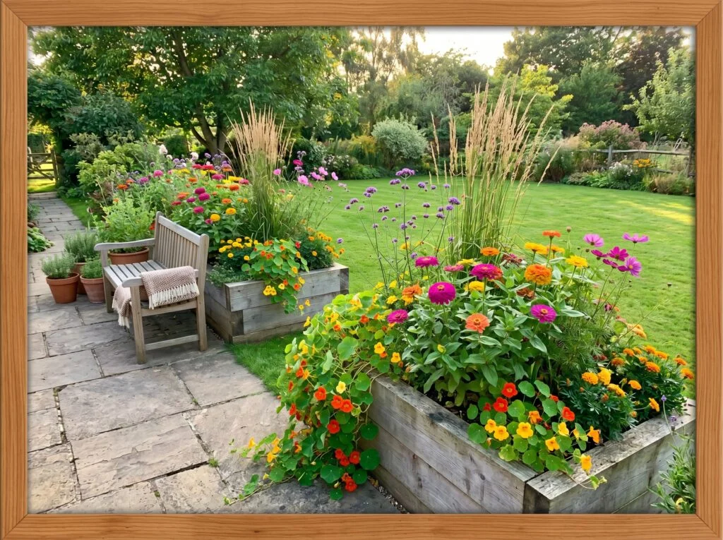 Raised Garden Beds as a Patio Design Feature
