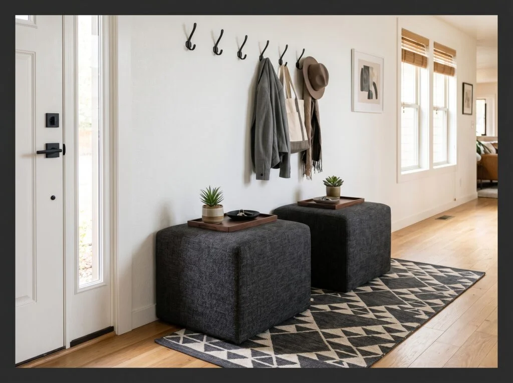 Cube Ottoman Bench in Outdoor Performance Fabric