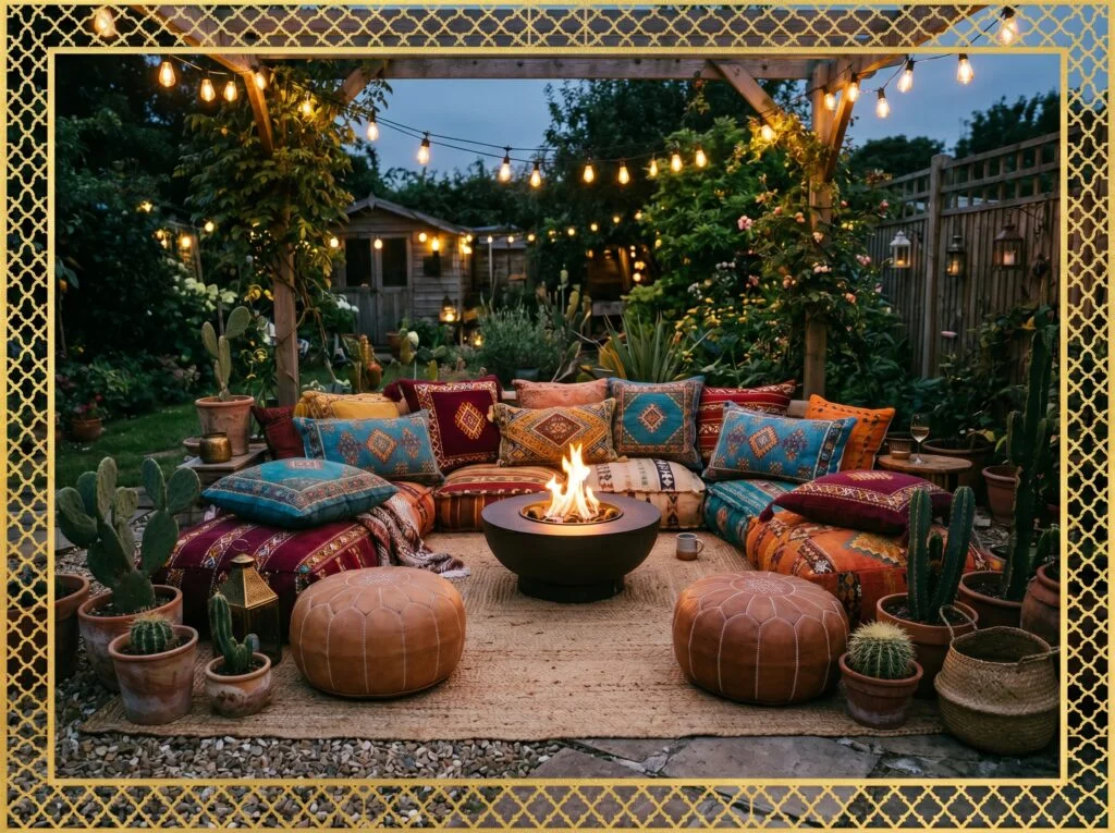 Low-Profile Bohemian Floor Cushions and Poufs