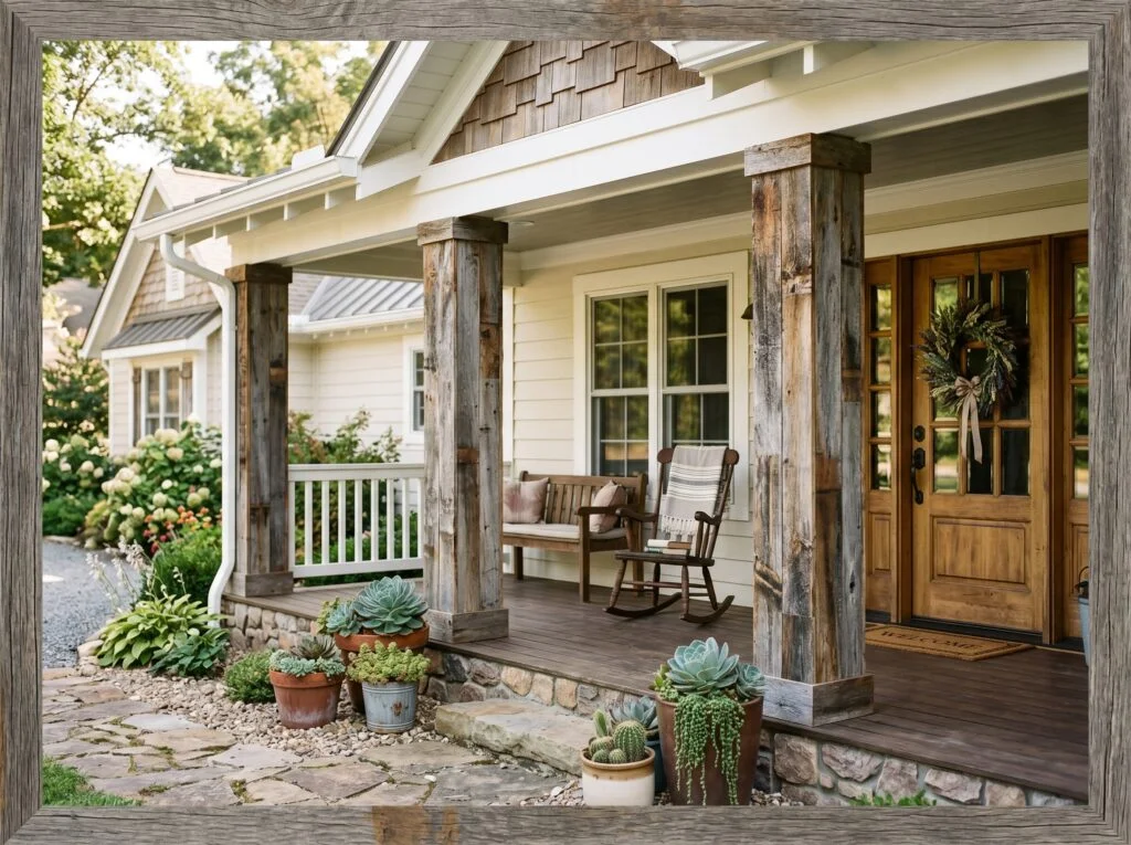 Install Reclaimed Wood Column Wraps