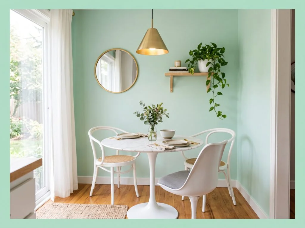 Mint Green for a Small Dining Room