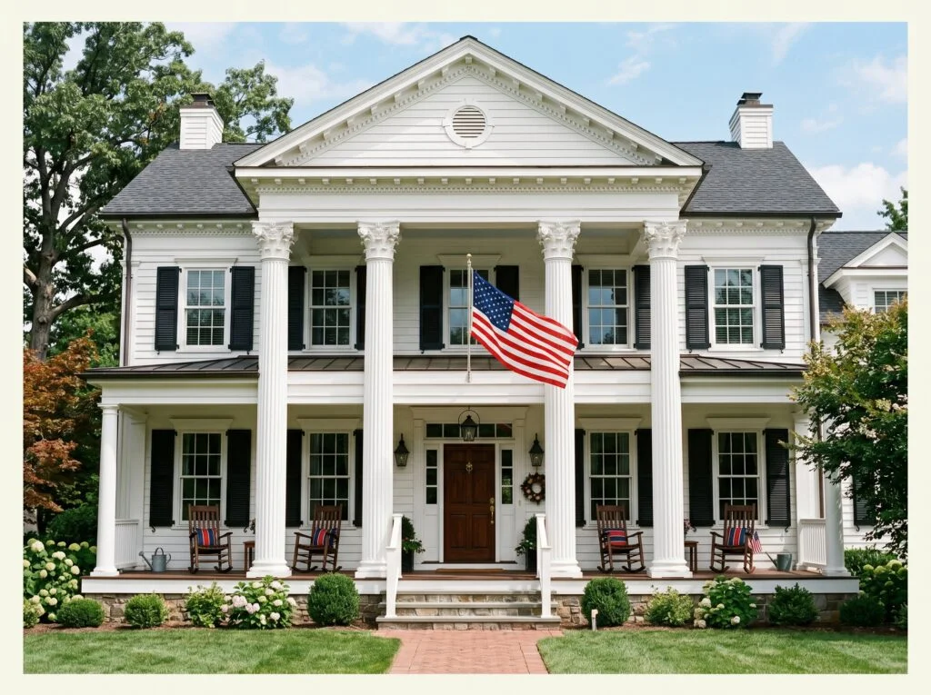 Use Fluted Round Columns for Colonial Style