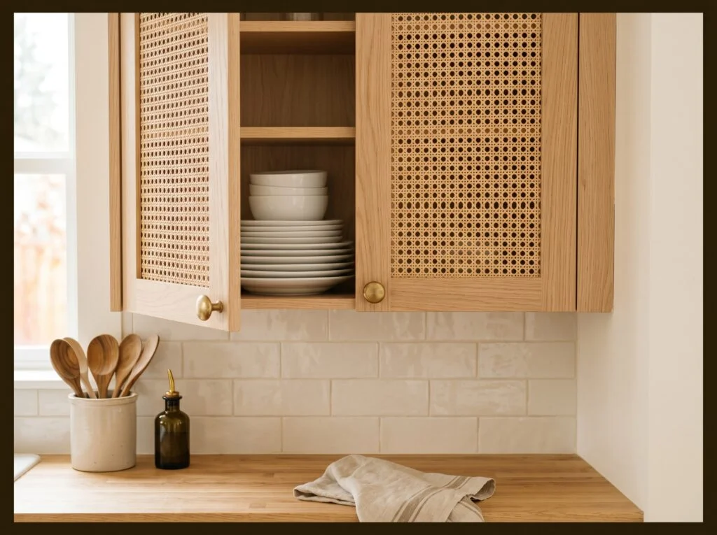 Woven Cane Cabinet Door Inserts