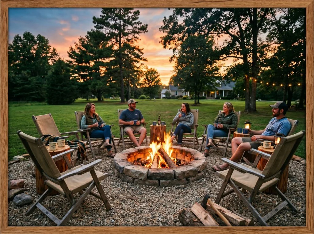 Camp-Style Folding Wooden Chairs