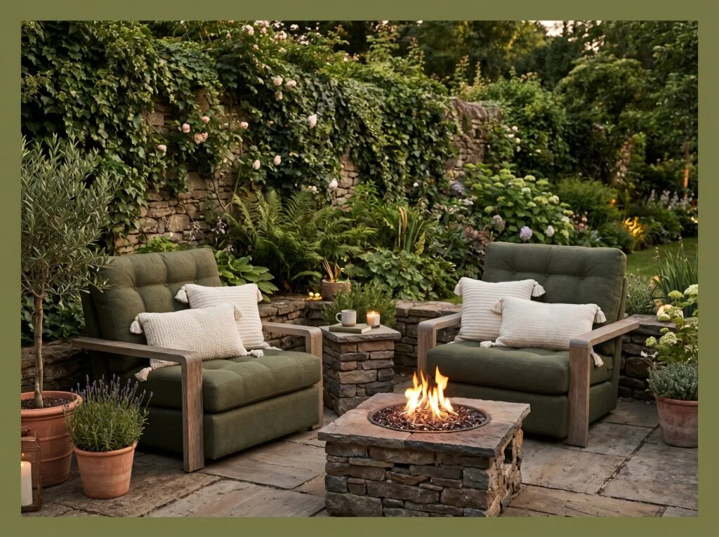 Oversized Tufted Outdoor Lounge Chairs