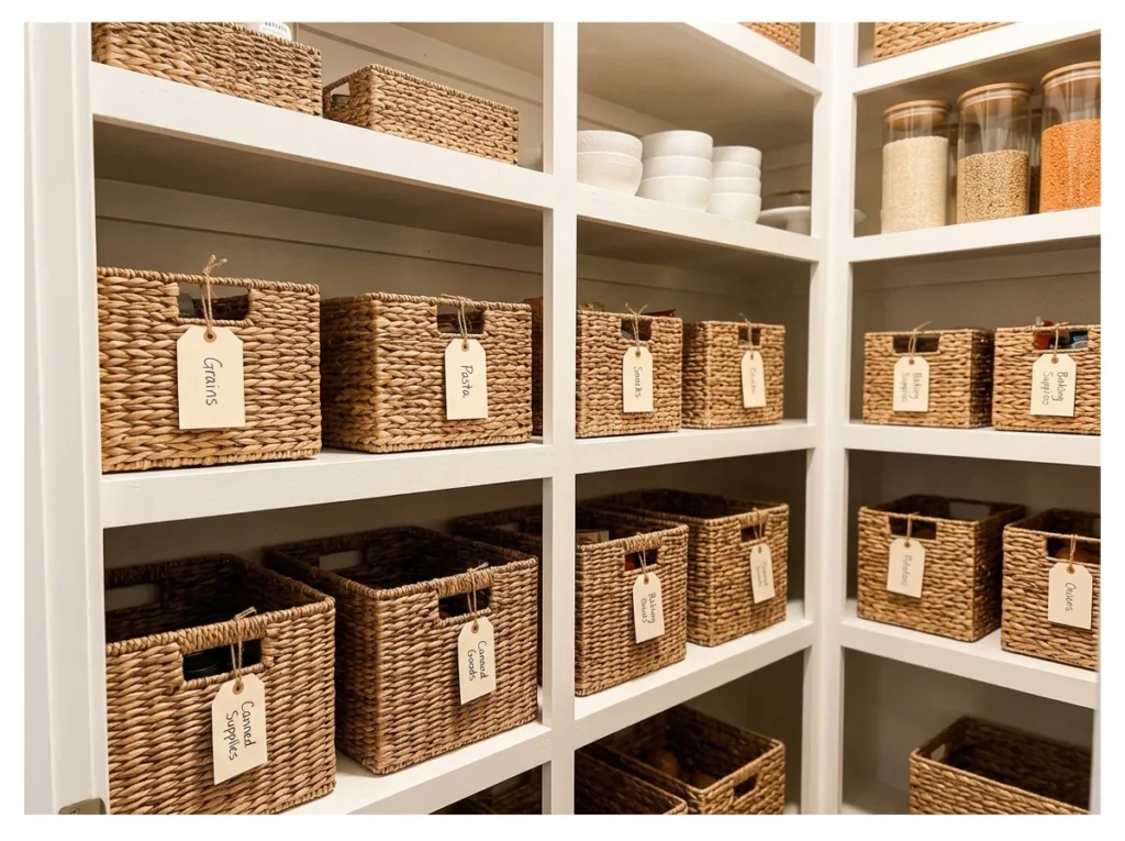 Woven Basket Pantry Storage