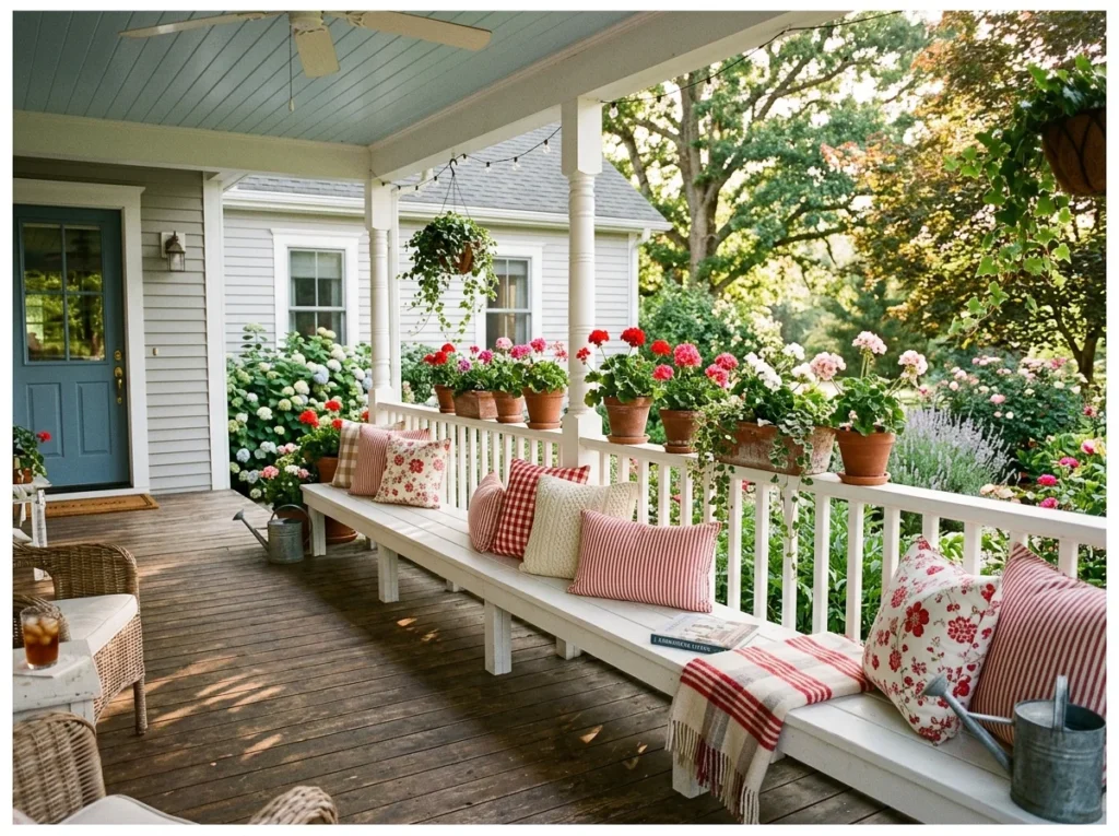 Bench Seating Along the Railing