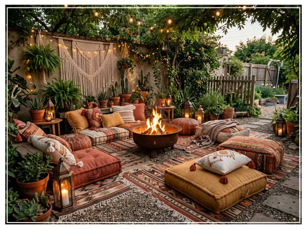 Bohemian Fire Pit Lounge
