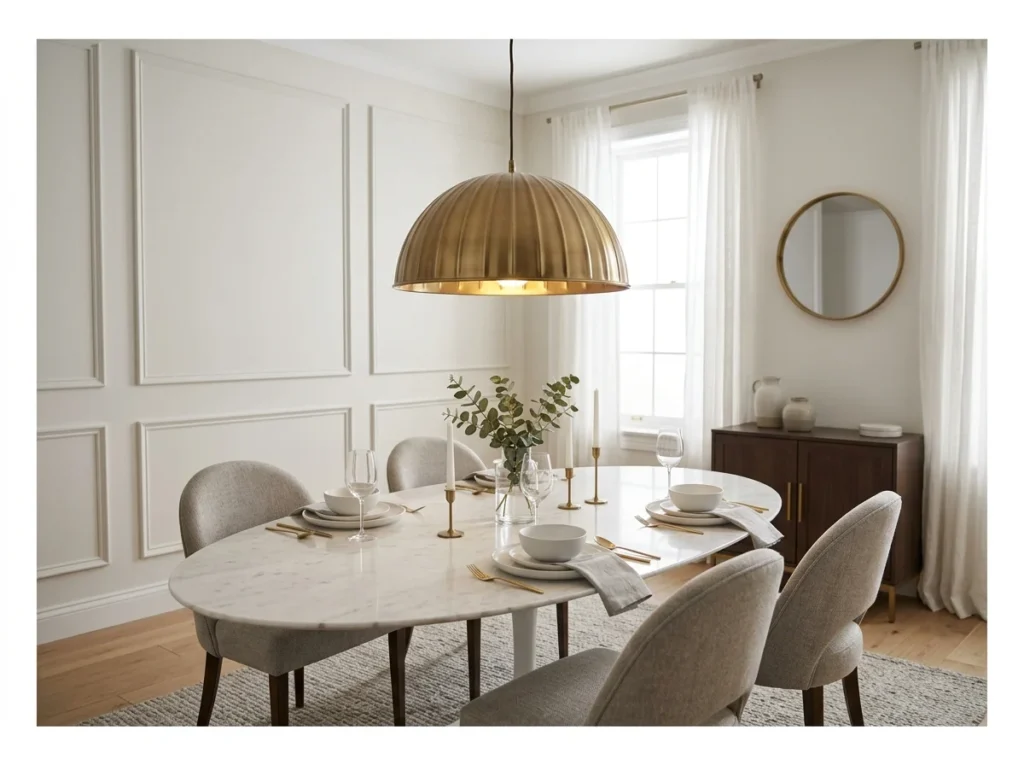 Brass or Gold Pendant Light