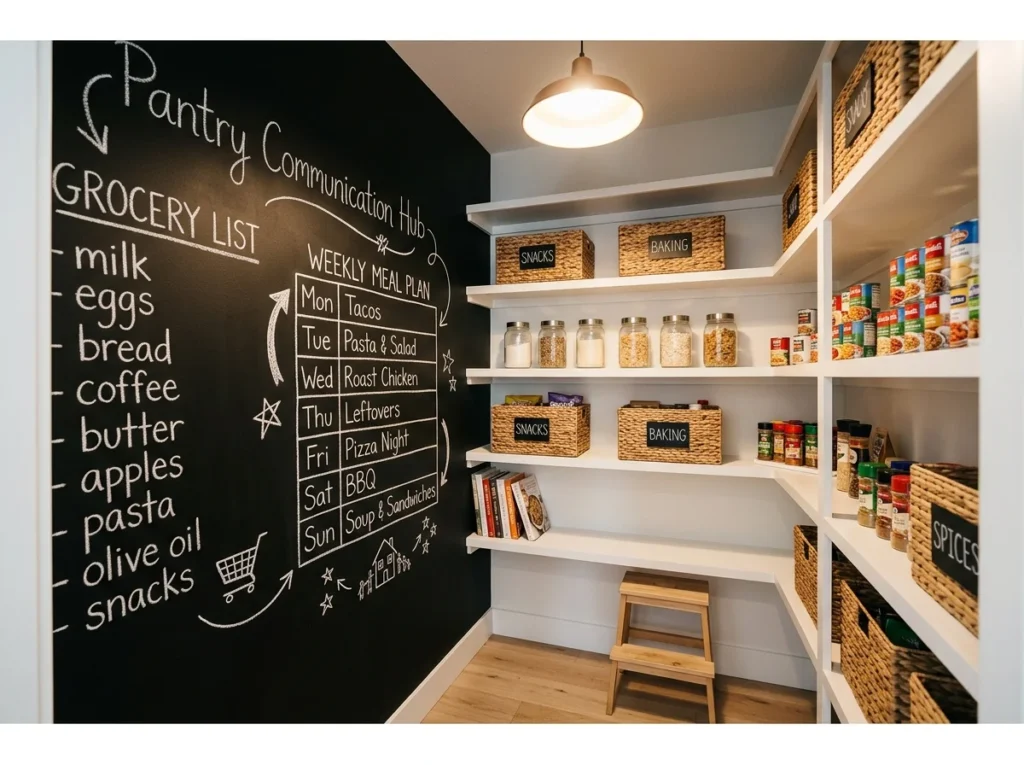 Chalkboard Pantry Organization Wall