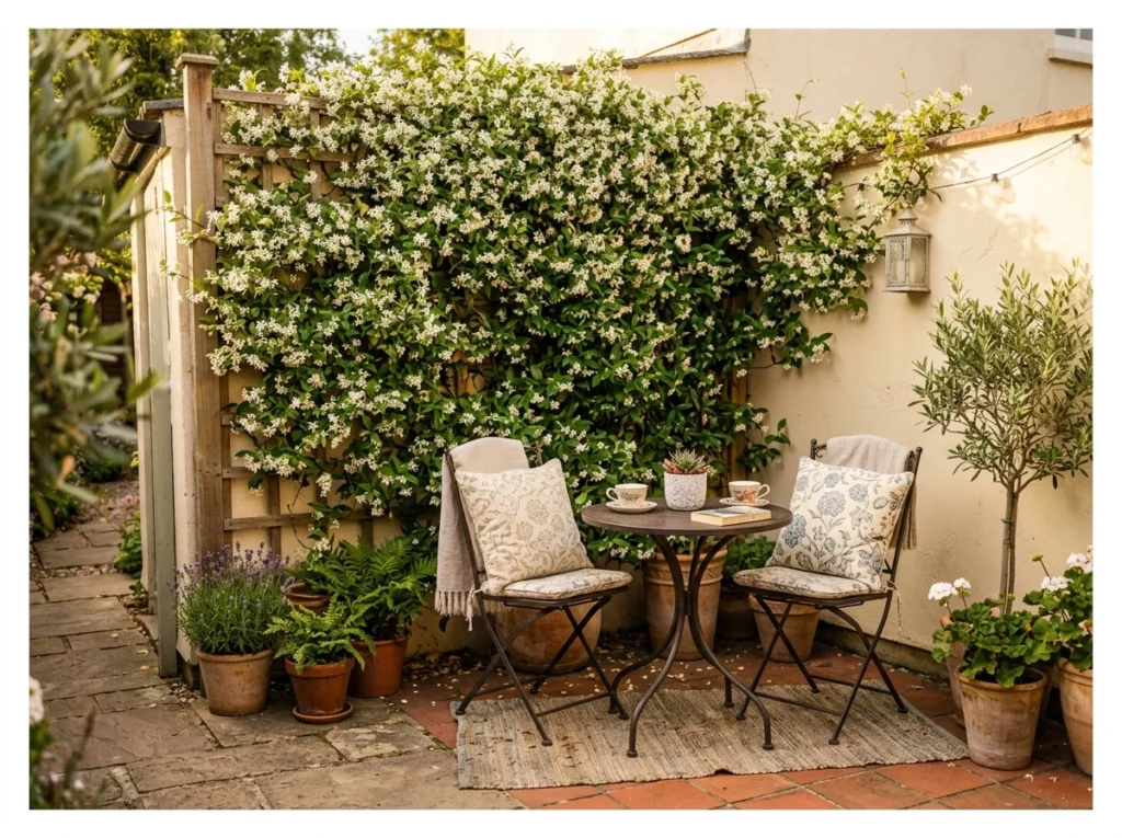 Climbing Plants on a Trellis