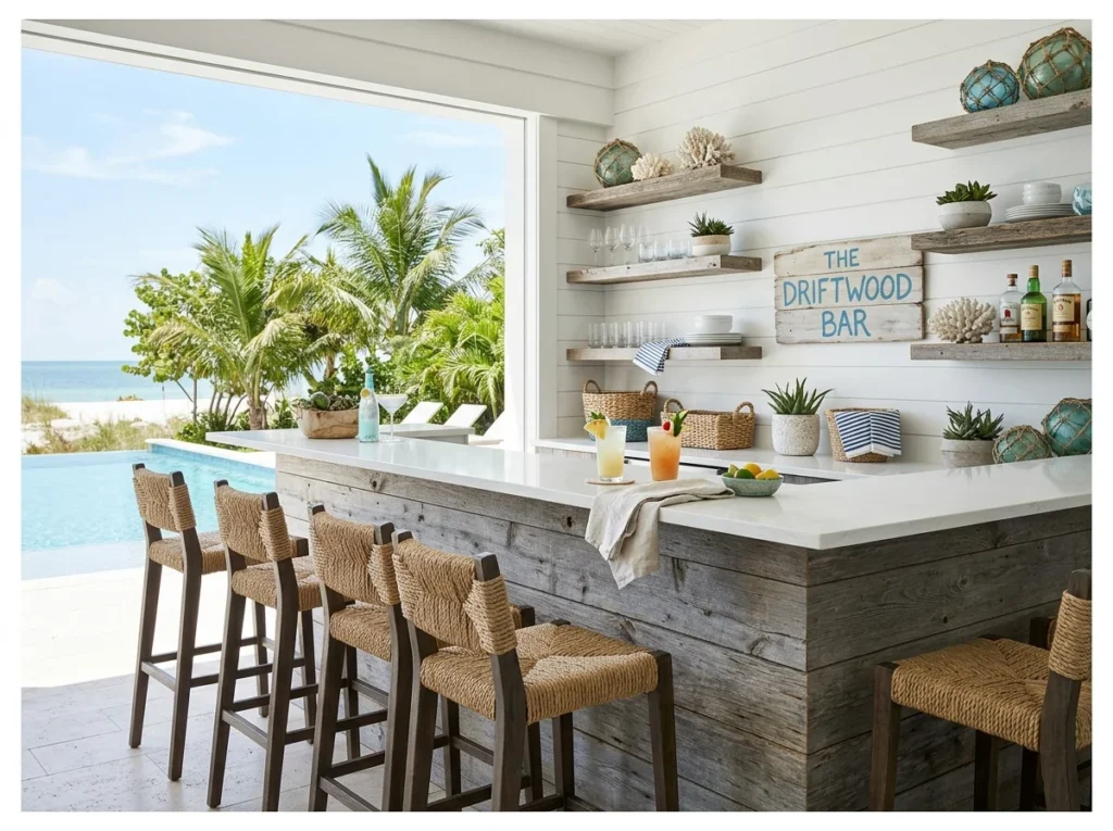 Coastal Style Pool Bar