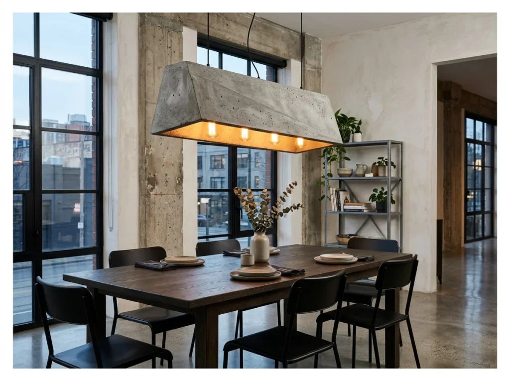 Sculptural Concrete Pendant