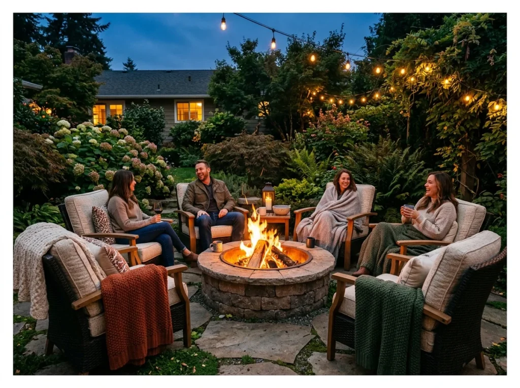 Fire Pit with Lounge Seating