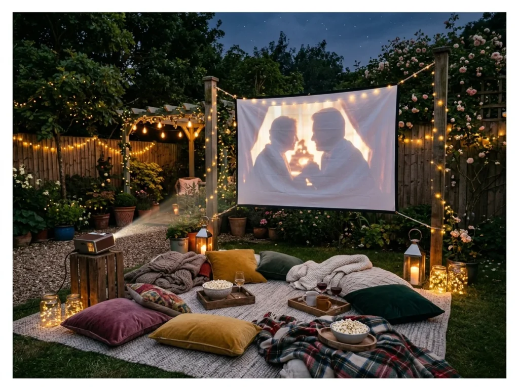Outdoor Movie Night Setup