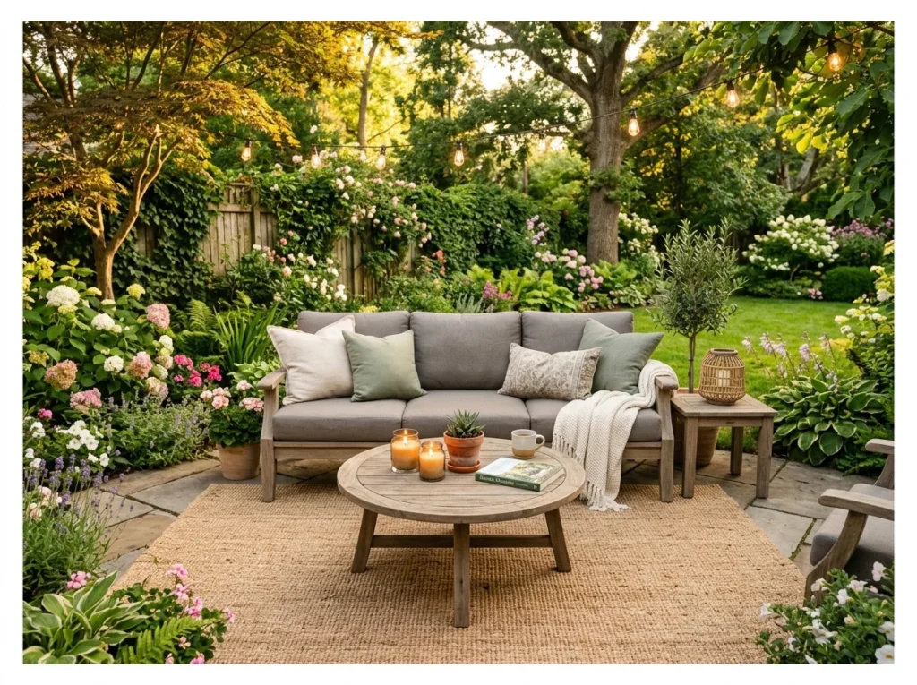 Outdoor Sofa with Coffee Table