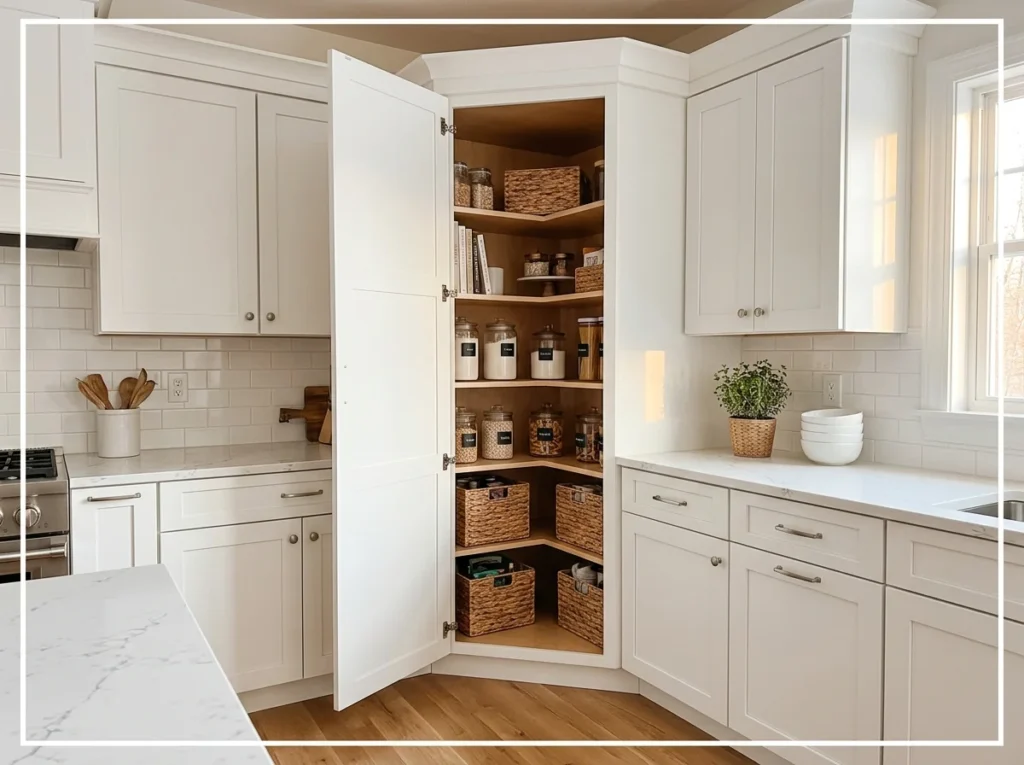 Diagonal Corner Pantry Cabinet