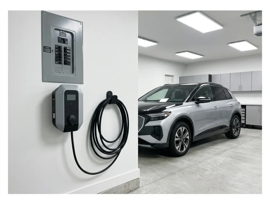 Garage with Charging Station