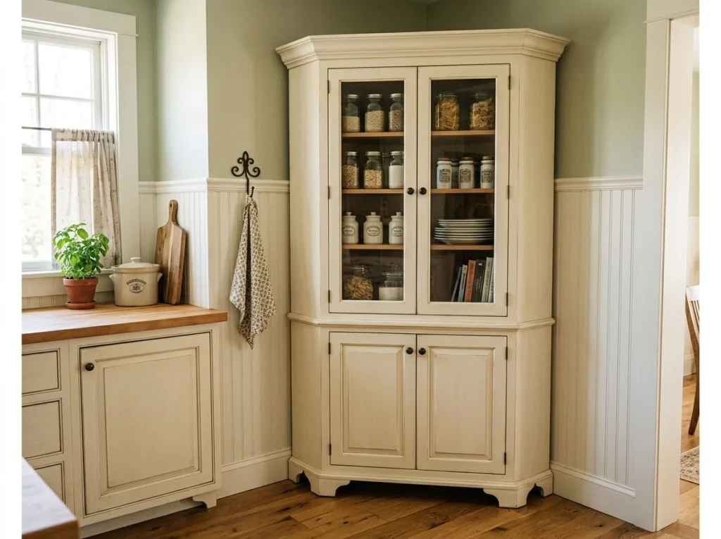 Freestanding Corner Pantry Cabinet