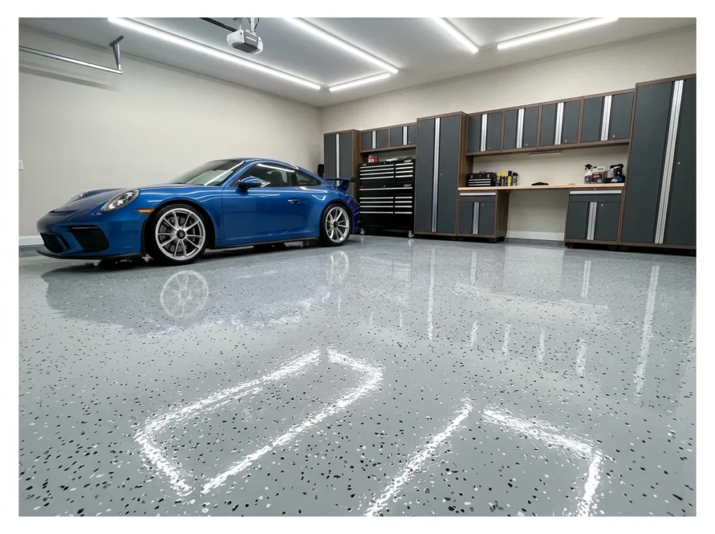 Epoxy Coated Garage Floor