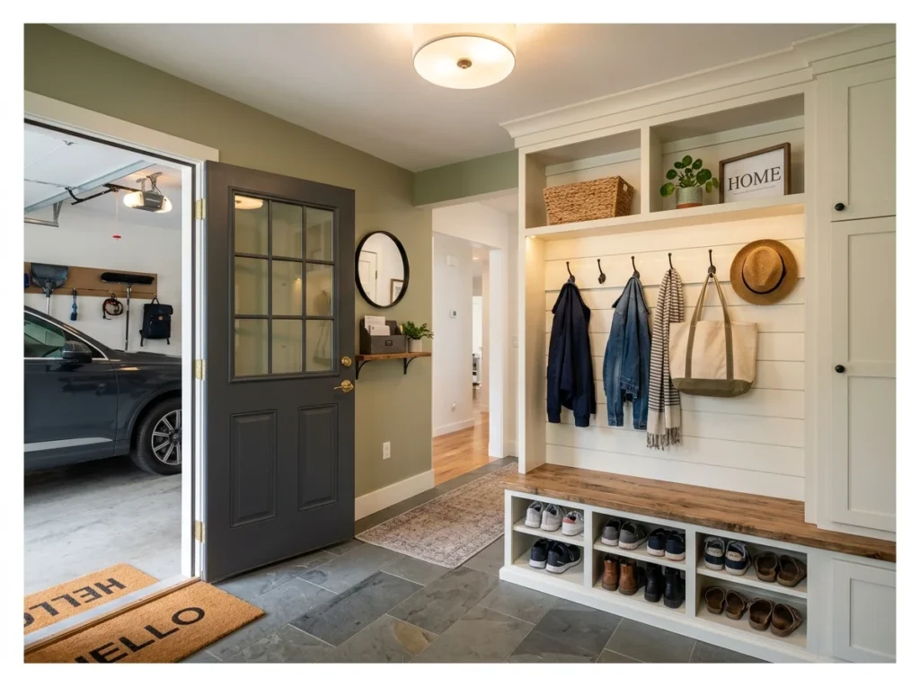 Garage with Mud Room Entry