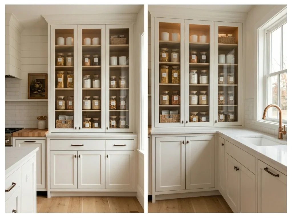 Glass-Front Built-In Pantry