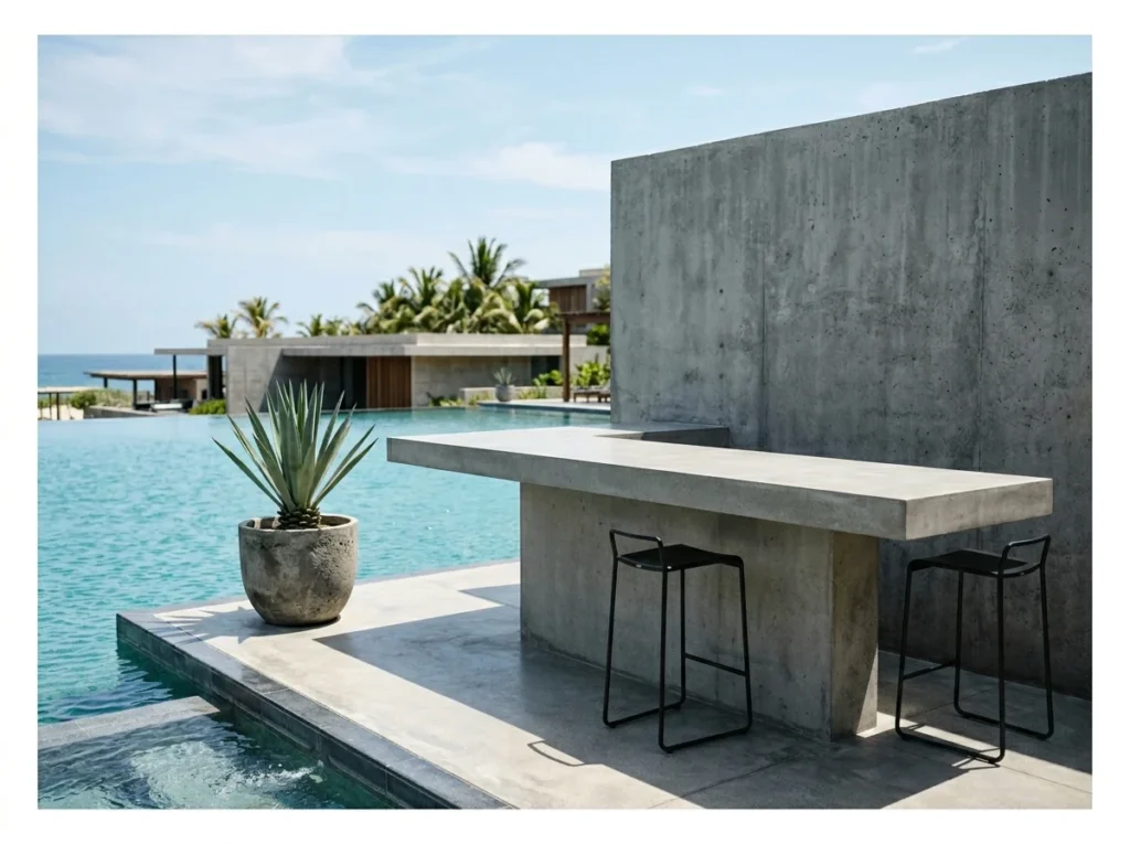 Minimalist Modern Pool Bar