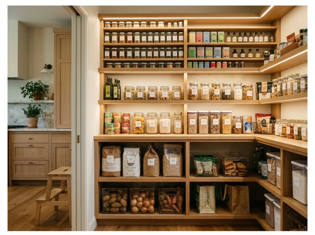 Mixed Shelf Depth Pantry