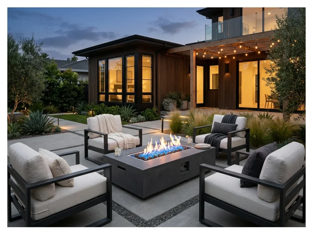 Modern Gas Fire Table Lounge