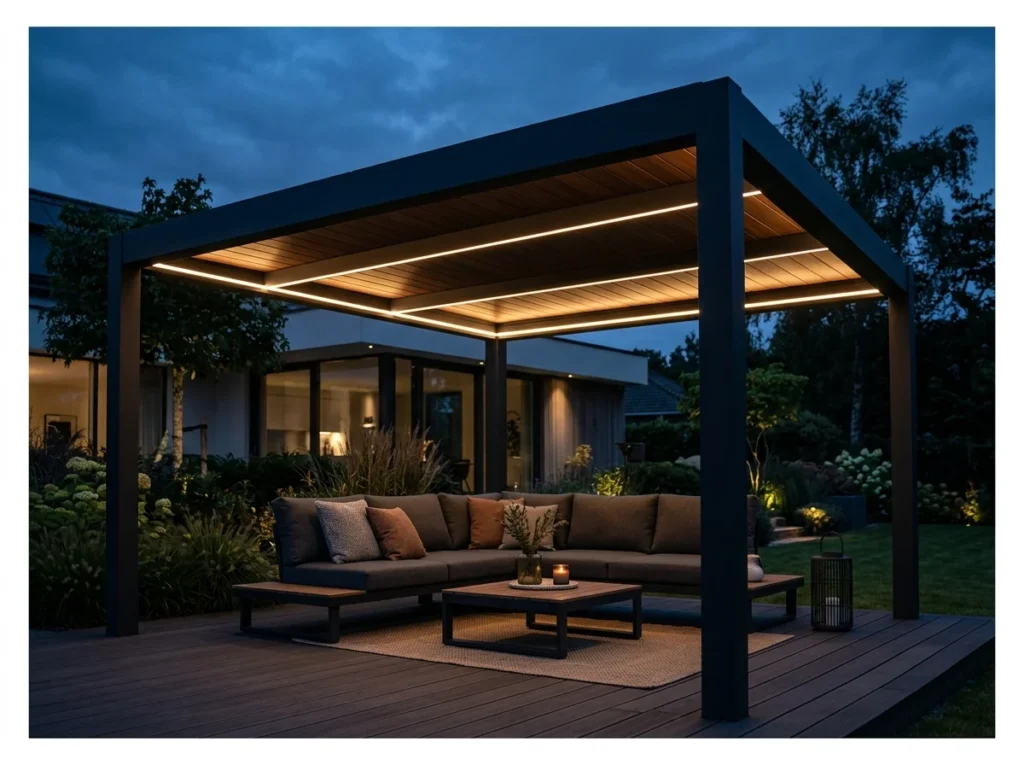Gazebo with Integrated LED Lighting